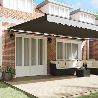vidaXL Awning Frame Manual Anthracite 600 x 350 cm Aluminium