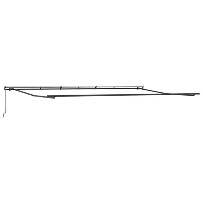 vidaXL Awning Frame Manual Anthracite 600 x 350 cm Aluminium