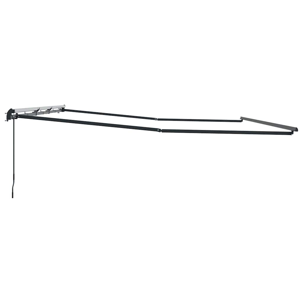 vidaXL Awning Frame Manual Anthracite 600 x 350 cm Aluminium