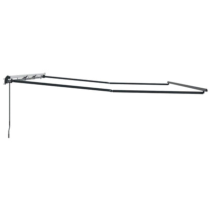 vidaXL Awning Frame Manual Anthracite 600 x 350 cm Aluminium