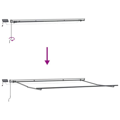 vidaXL Awning Frame Manual Anthracite 400 x 300 cm Aluminium