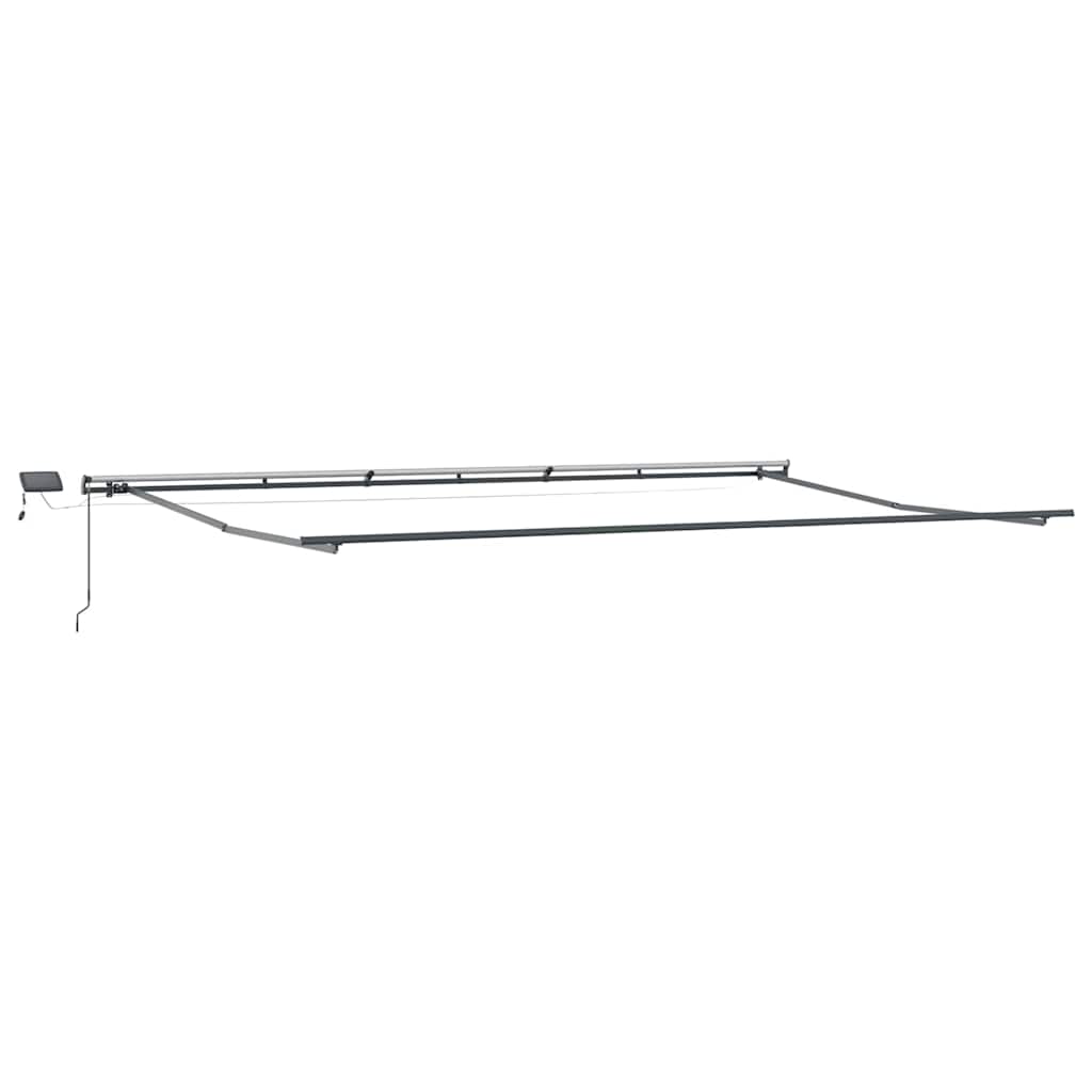 vidaXL Awning Frame Manual Anthracite 600 x 300 cm Aluminium