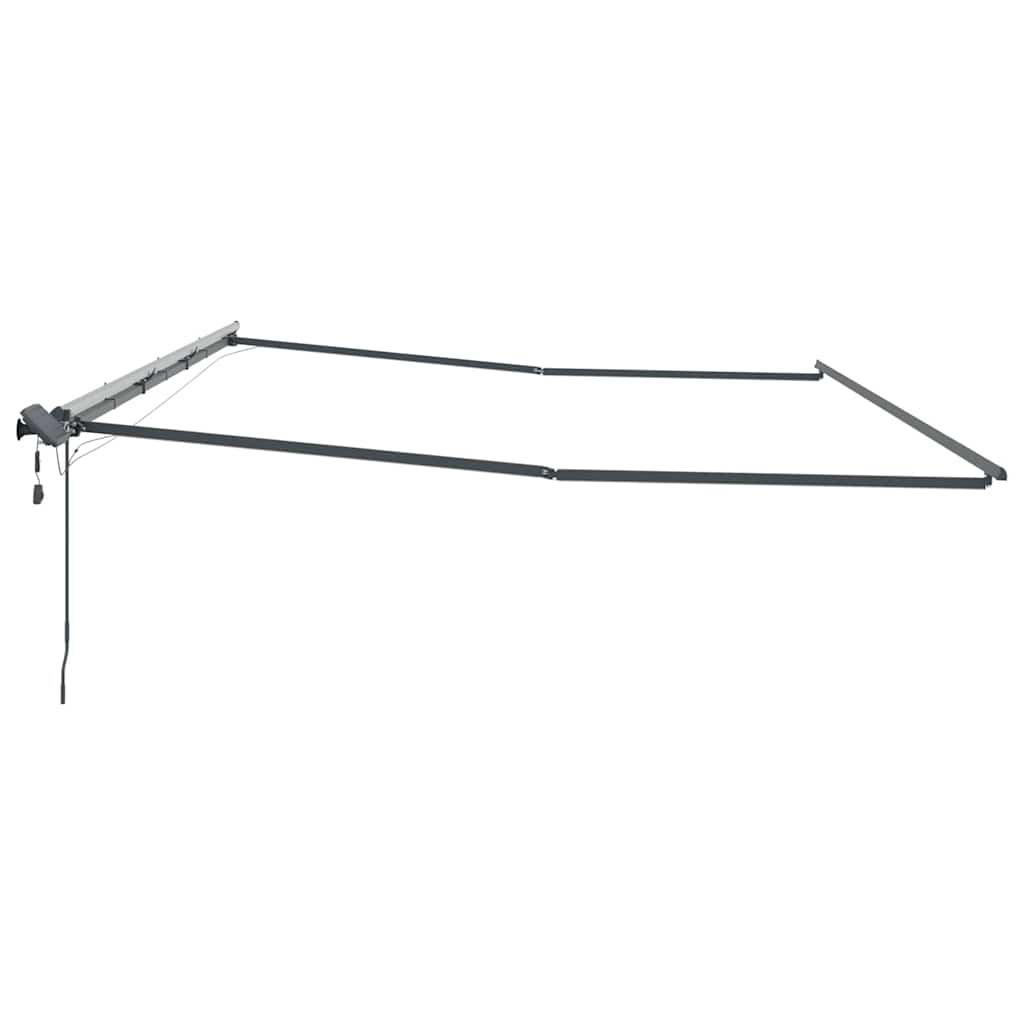vidaXL Awning Frame Manual Anthracite 600 x 300 cm Aluminium