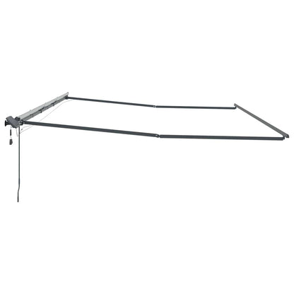 vidaXL Awning Frame Manual Anthracite 600 x 300 cm Aluminium