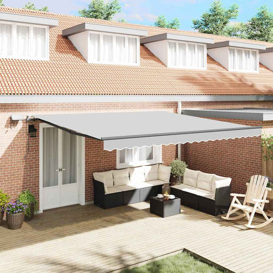 vidaXL Awning Frame Manual Anthracite 400 x 350 cm Aluminium