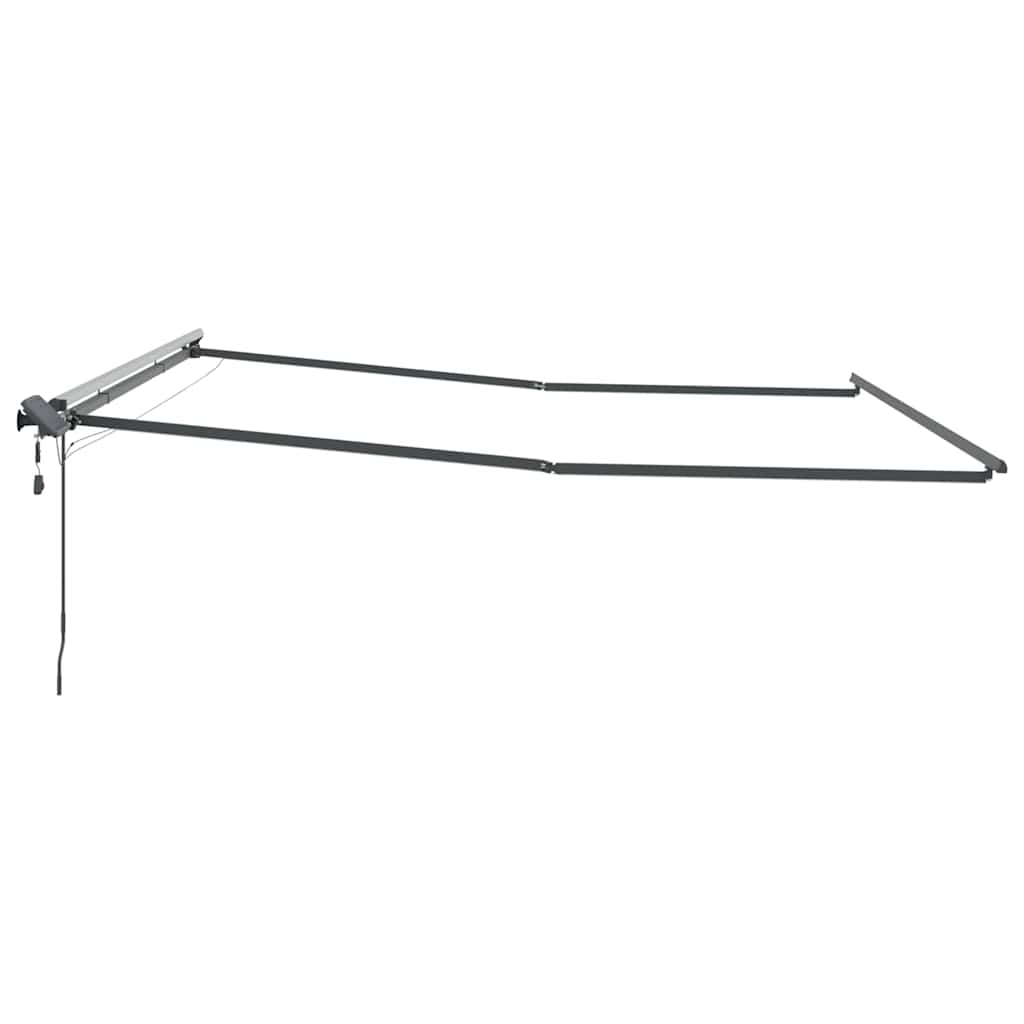 vidaXL Awning Frame Manual Anthracite 400 x 350 cm Aluminium