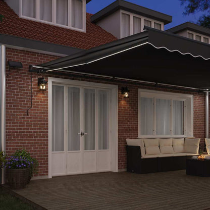 vidaXL Awning Frame Manual Anthracite 600 x 350 cm Aluminium