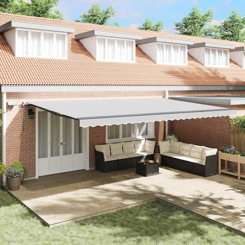 vidaXL Awning Frame Manual Anthracite 600 x 350 cm Aluminium