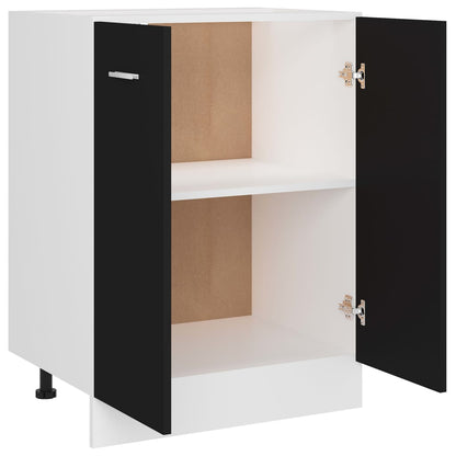 801189 vidaXL Bottom Cabinet "Lyon" Black 60x46x81,5 cm Engineered Wood