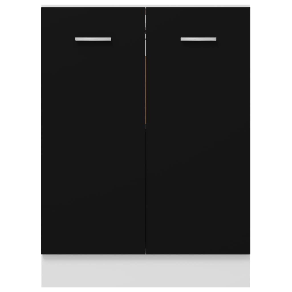 801189 vidaXL Bottom Cabinet "Lyon" Black 60x46x81,5 cm Engineered Wood