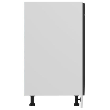 801189 vidaXL Bottom Cabinet "Lyon" Black 60x46x81,5 cm Engineered Wood