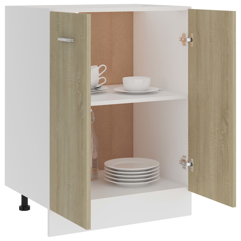 801191 vidaXL Bottom Cabinet "Lyon" Sonoma Oak 60x46x81,5 cm Engineered Wood