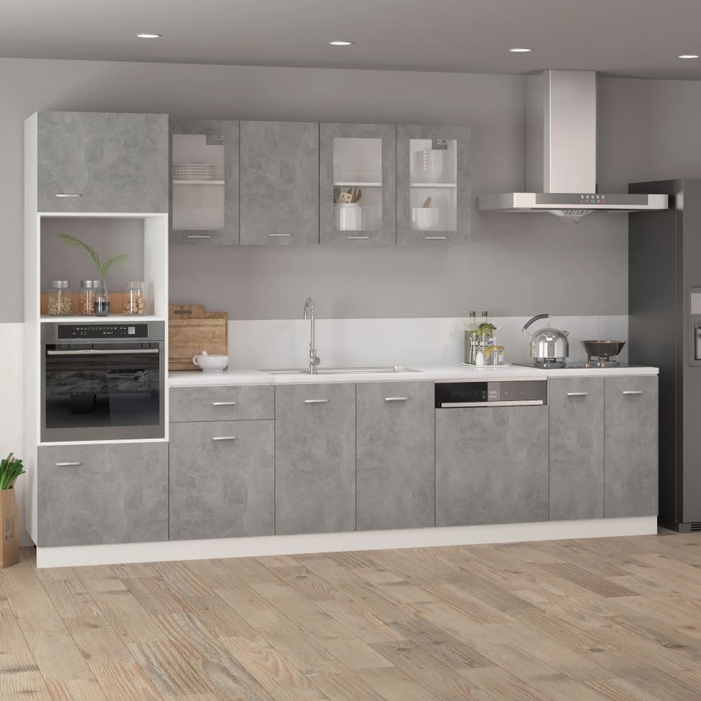 801192 vidaXL Bottom Cabinet "Lyon" Concrete Grey 60x46x81,5 cm Engineered Wood