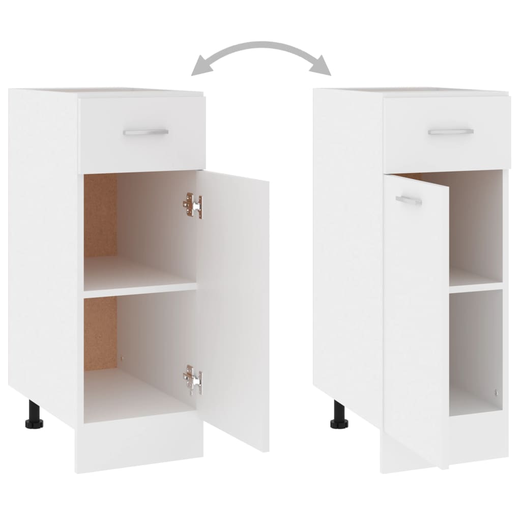 801204 vidaXL Drawer Bottom Cabinet "Lyon" White 30x46x81,5 cm Engineered Wood