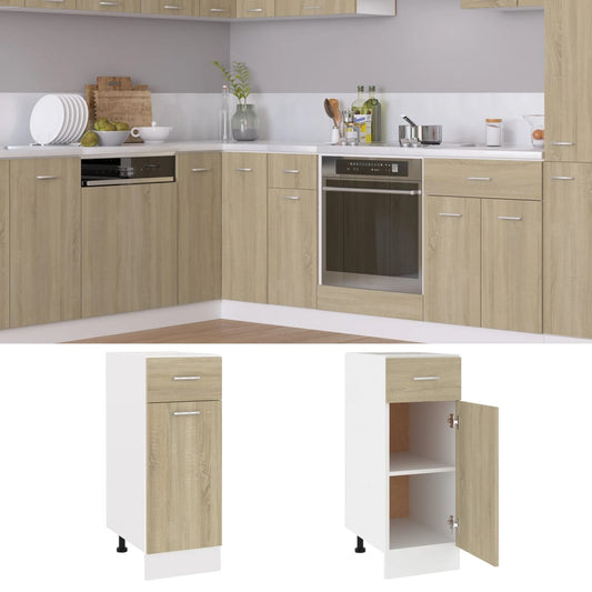801207 vidaXL Drawer Bottom Cabinet "Lyon" Sonoma Oak 30x46x81,5 cm Engineered Wood