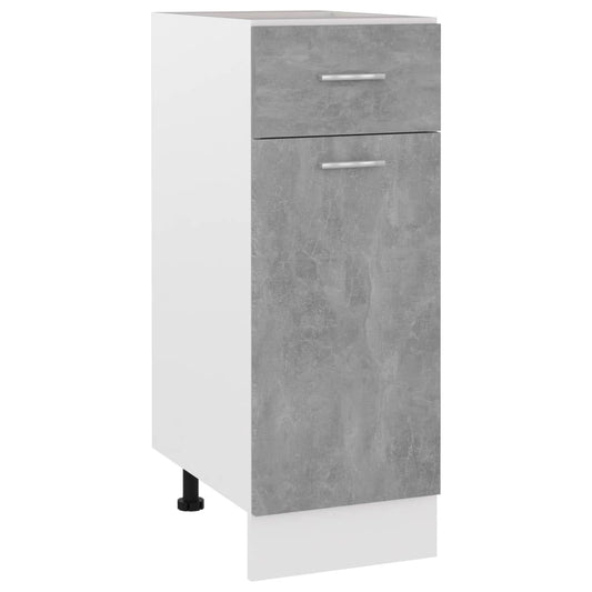 801208 vidaXL Drawer Bottom Cabinet "Lyon" Concrete Grey 30x46x81,5 cm Engineered Wood