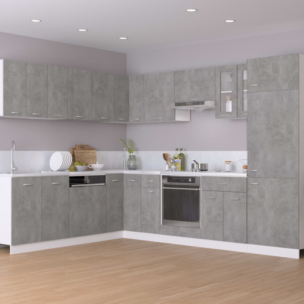 vidaXL Drawer Bottom Cabinet Lyon Concrete Grey 30x46x81.5 cm Engineered Wood
