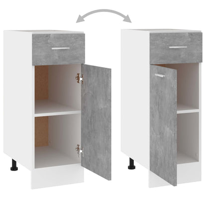 vidaXL Drawer Bottom Cabinet Lyon Concrete Grey 30x46x81.5 cm Engineered Wood