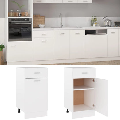 vidaXL Drawer Bottom Cabinet Lyon White 40x46x81.5 cm Engineered Wood