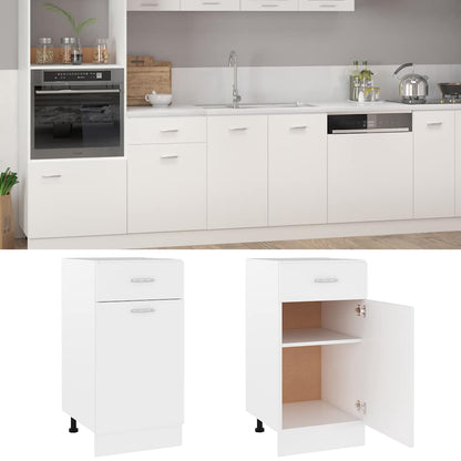 801212 vidaXL Drawer Bottom Cabinet "Lyon" White 40x46x81,5 cm Engineered Wood