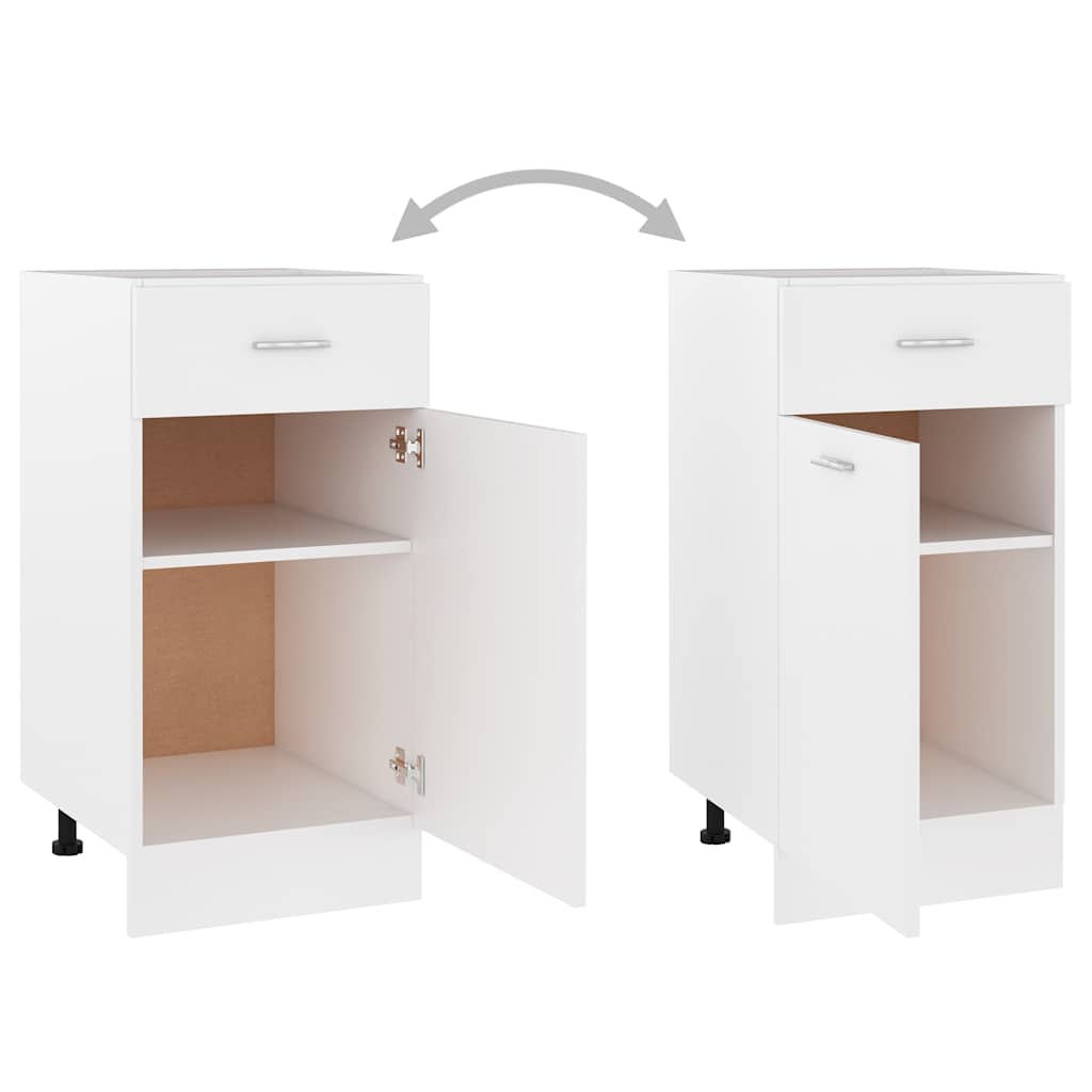 801212 vidaXL Drawer Bottom Cabinet "Lyon" White 40x46x81,5 cm Engineered Wood