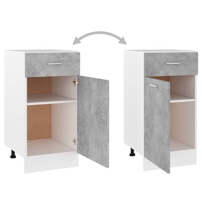 vidaXL Drawer Bottom Cabinet Concrete Grey 40x46x81.5 cm Engineered Wood