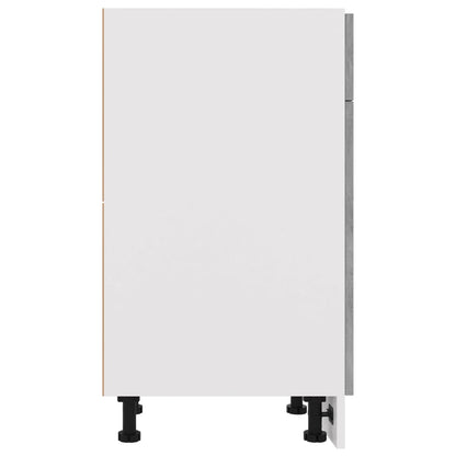 vidaXL Drawer Bottom Cabinet Concrete Grey 40x46x81.5 cm Engineered Wood