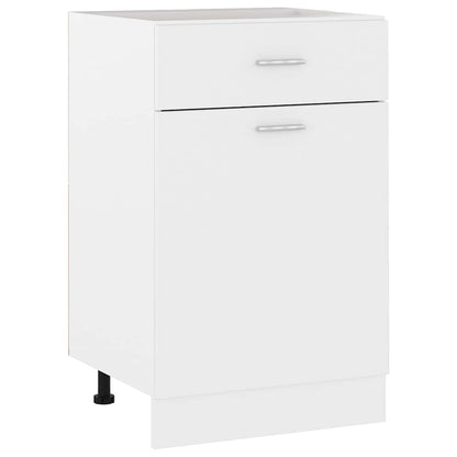vidaXL Drawer Bottom Cabinet | White | Engineered wood | Kitchen Cabinet