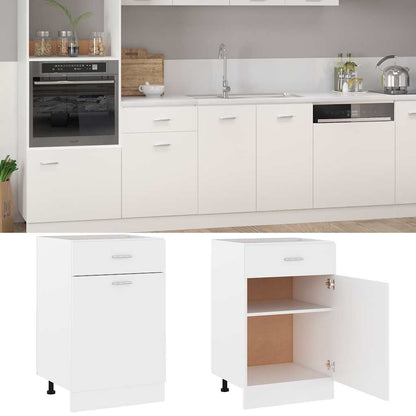 801220 vidaXL Drawer Bottom Cabinet "Lyon" White 50x46x81,5 cm Engineered Wood