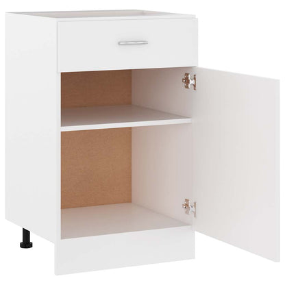 vidaXL Drawer Bottom Cabinet | White | Engineered wood | Kitchen Cabinet