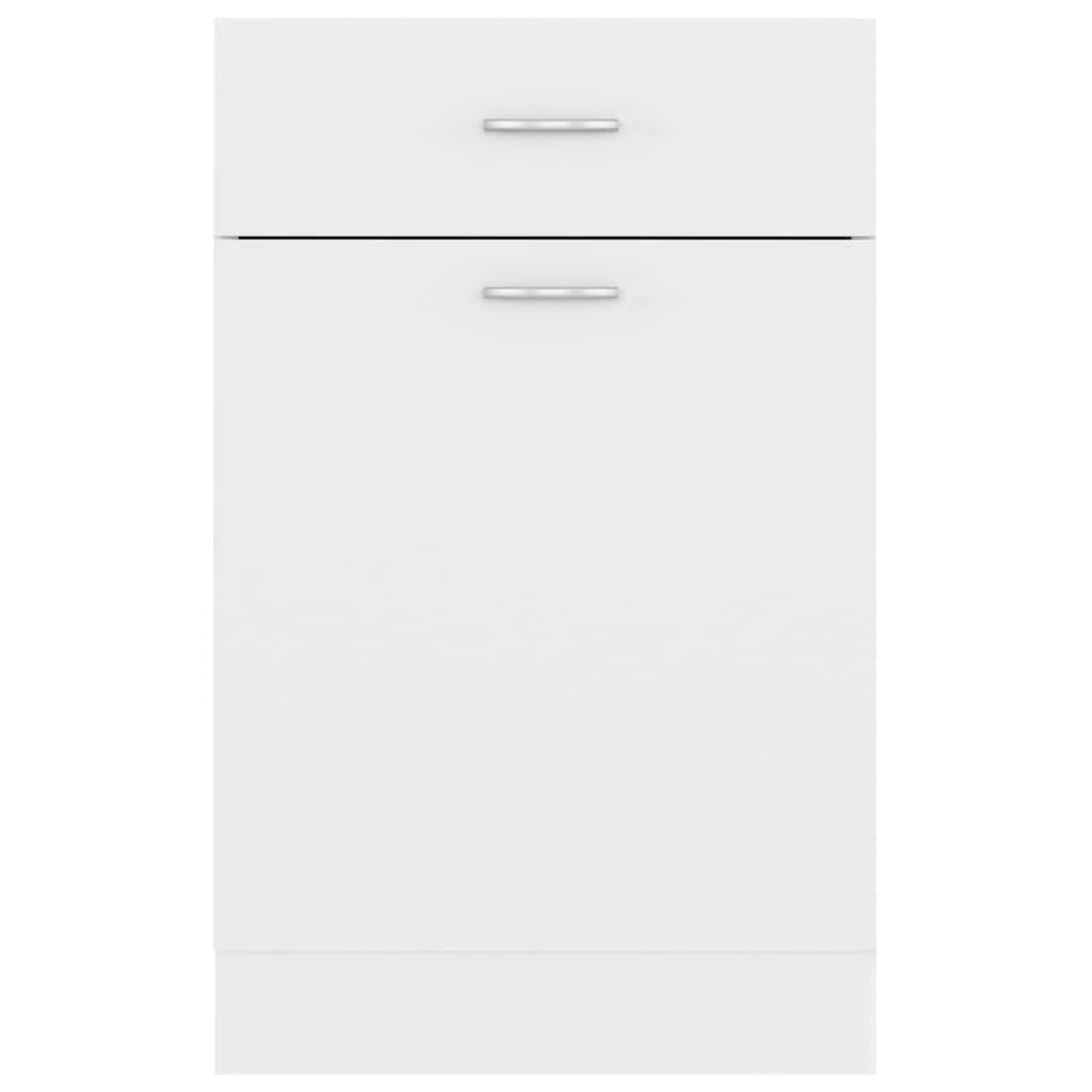 vidaXL Drawer Bottom Cabinet | White | Engineered wood | Kitchen Cabinet