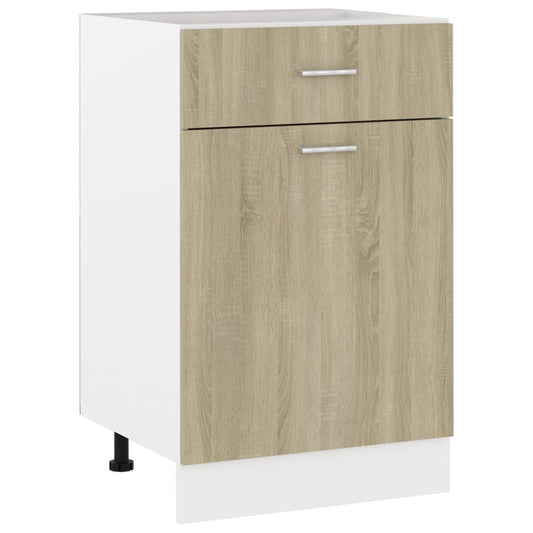 801223 vidaXL Drawer Bottom Cabinet "Lyon" Sonoma Oak 50x46x81,5 cm Engineered Wood