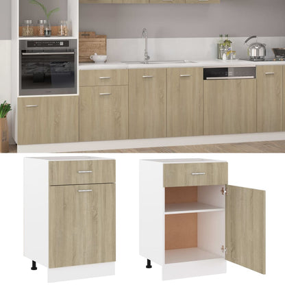vidaXL Drawer Bottom Cabinet Lyon Sonoma Oak 50x46x81.5 cm Engineered Wood