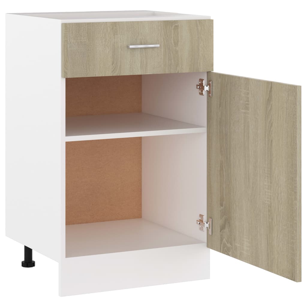 vidaXL Drawer Bottom Cabinet Lyon Sonoma Oak 50x46x81.5 cm Engineered Wood
