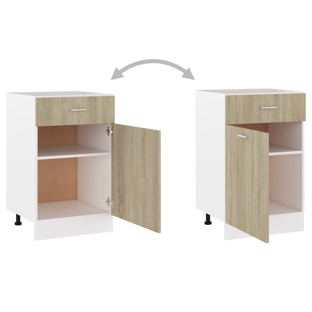 vidaXL Drawer Bottom Cabinet Lyon Sonoma Oak 50x46x81.5 cm Engineered Wood