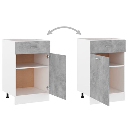 vidaXL Drawer Bottom Cabinet Lyon Concrete Grey 50x46x81.5 cm Engineered Wood