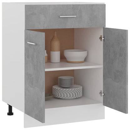 vidaXL Drawer Bottom Cabinet Concrete Grey 60x46x81.5 cm Engineered Wood