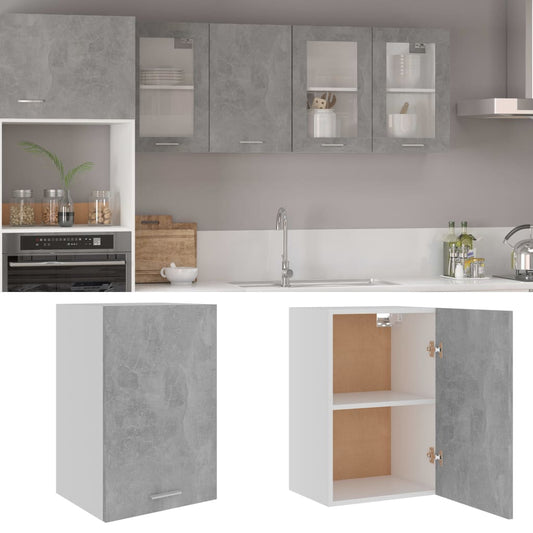 801256 vidaXL Hanging Cabinet "Lyon" Concrete Grey 39,5x31x60 cm Engineered Wood