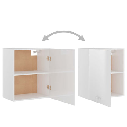 vidaXL Hanging Cabinet Lyon High Gloss White 50x31x60 cm Engineered Wood