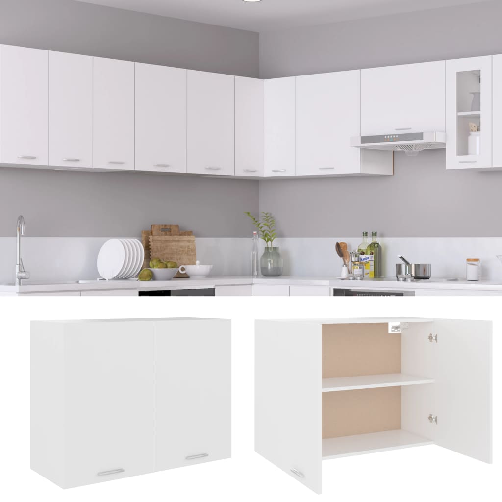 vidaXL Hanging Cabinet Lyon White 80x31x60 cm Engineered Wood