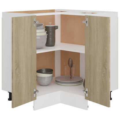 vidaXL Corner Bottom Cabinet "Lyon" Sonoma Oak 75.5x75.5x81.5 cm