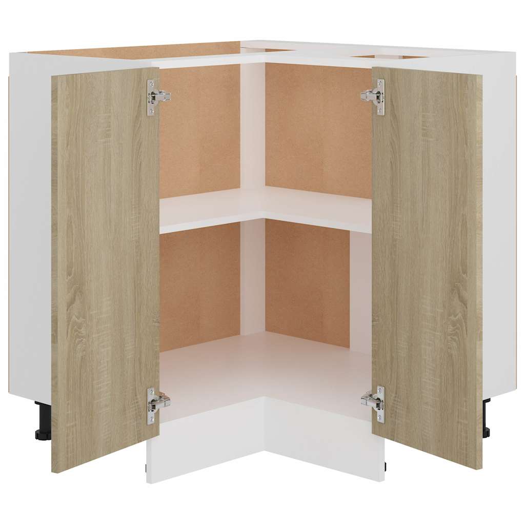 vidaXL Corner Bottom Cabinet "Lyon" Sonoma Oak 75.5x75.5x81.5 cm