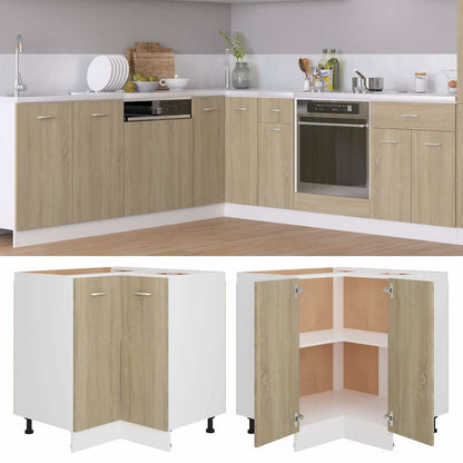 vidaXL Corner Bottom Cabinet "Lyon" Sonoma Oak 75.5x75.5x81.5 cm