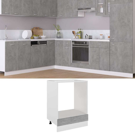 vidaXL Oven Cabinet Lyon Concrete Grey 60x46x81.5 cm Engineered Wood