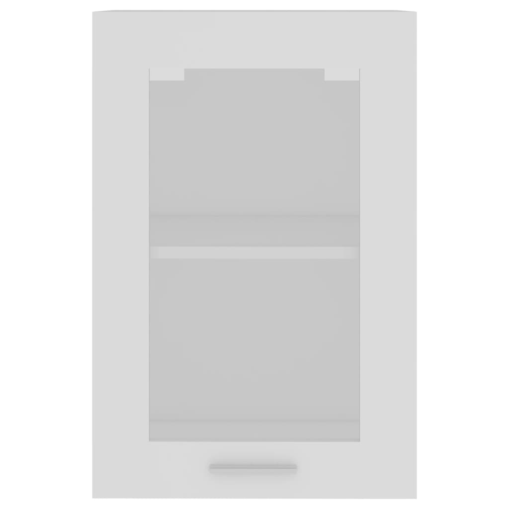 vidaXL Hanging Glass Cabinet Lyon White 40x31x60 cm Engineered Wood