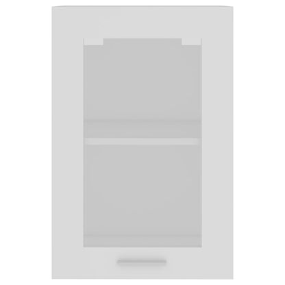 vidaXL Hanging Glass Cabinet Lyon White 40x31x60 cm Engineered Wood