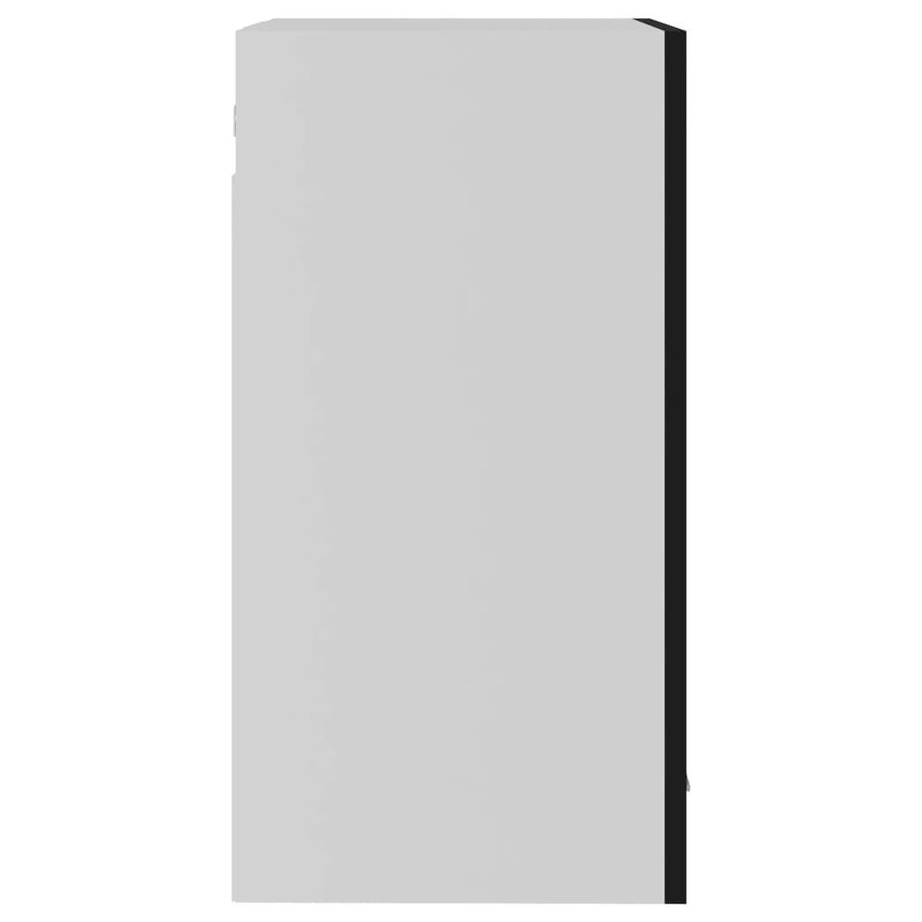 vidaXL Hanging Glass Cabinet Lyon Black 40x31x60 cm Engineered Wood