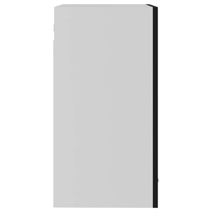 vidaXL Hanging Glass Cabinet Lyon Black 40x31x60 cm Engineered Wood