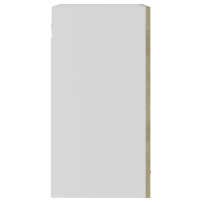 vidaXL Hanging Glass Cabinet | Sonoma oak | Engineered wood, glass | 40x31x60 cm