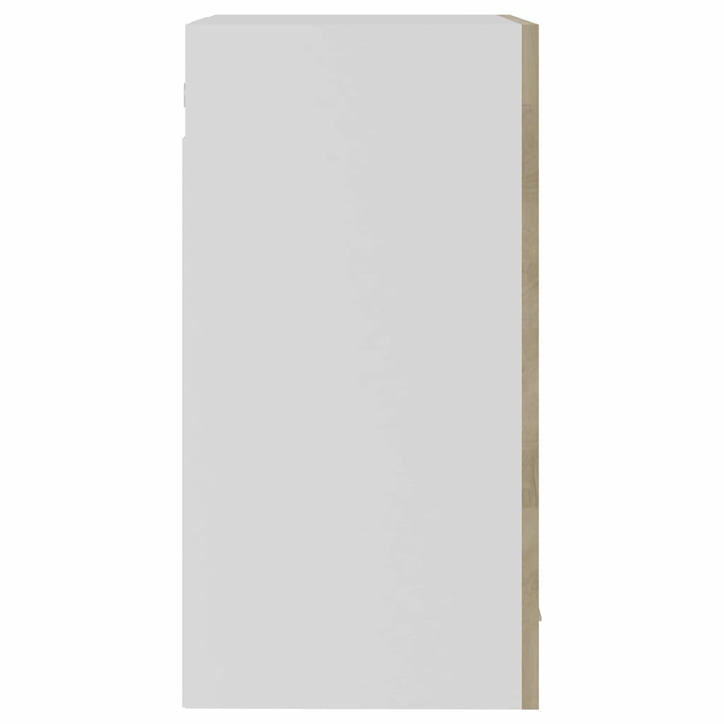vidaXL Hanging Glass Cabinet "Lyon" Sonoma Oak 40x31x60 cm